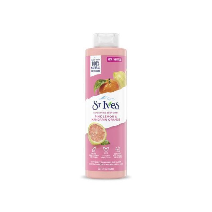 St Ives exfoliating body wash pink lemon & mandarin orange 650ml