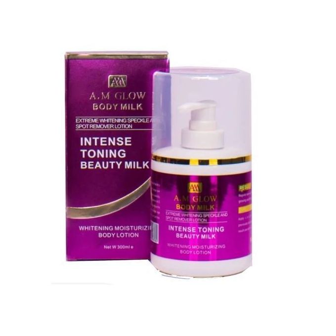 A.M glow body milk intense toning beauty milk 300ml