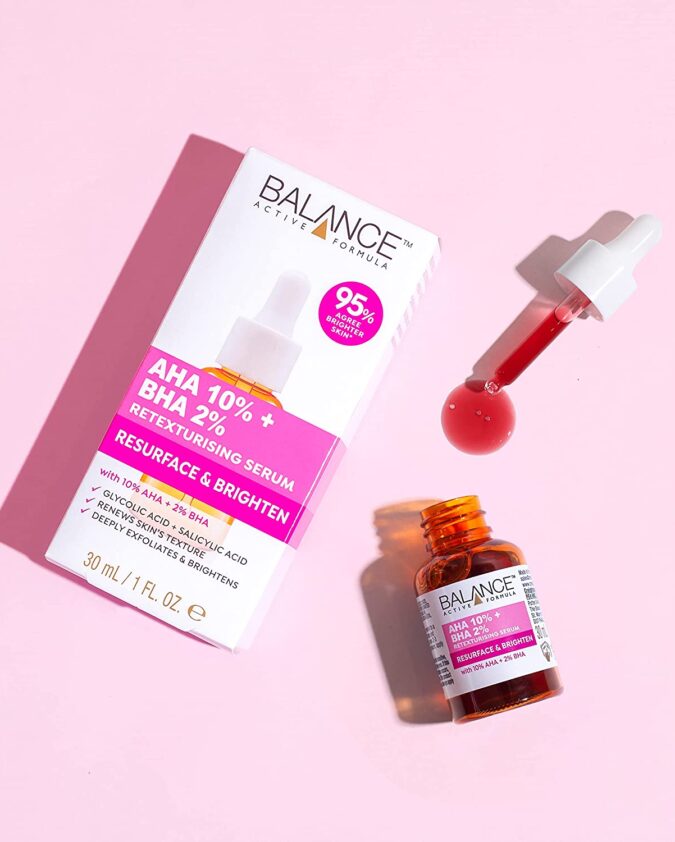 Balance active formula AHA 10% + BHA 2% retexturising serum 30ml