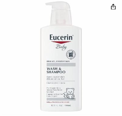 Eucerin Baby Wash and Shampoo 13.5 Fluid Ounce