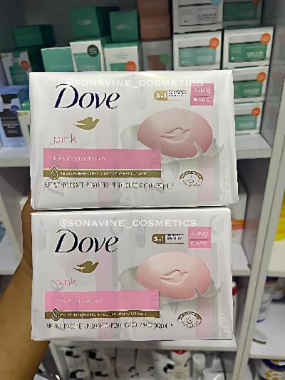 Dove Pink Beauty Bar Soap [90g x 4] for Soft Smooth Skin UK