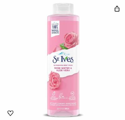 St Ives Body Wash Rose Water & Aloe Vera