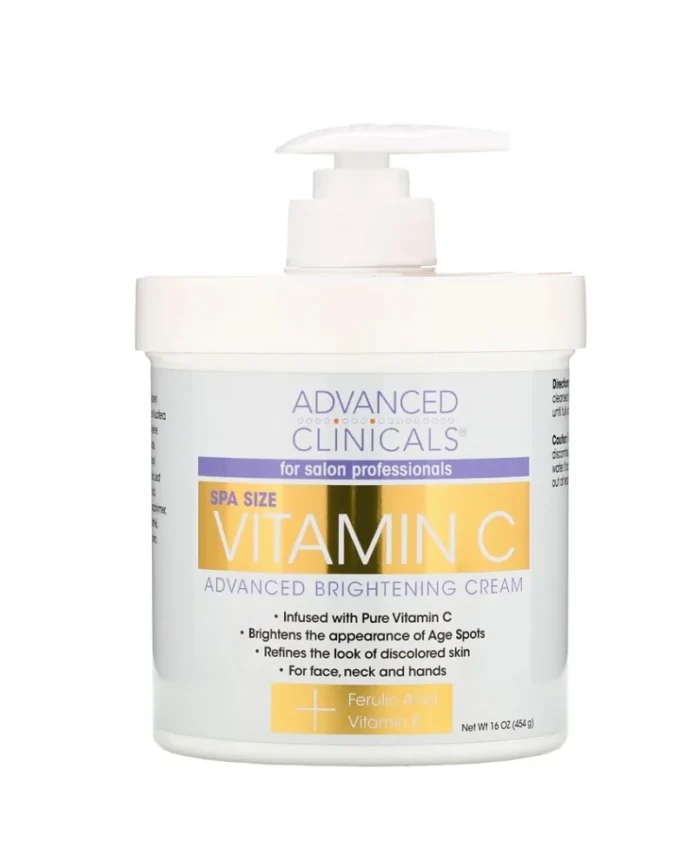 ADVANCED CLINICAL SPA SIZE VITAMIN C BRIGHTENING CREAM 16oz 454g
